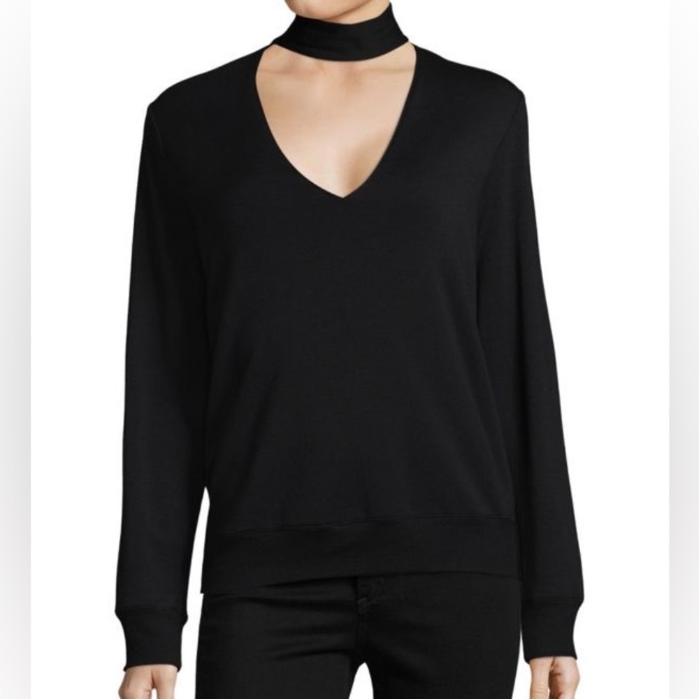 BAILEY 44 Eye Splice Choker Black Sweatshirt Size Medium